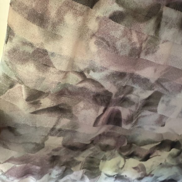 BCBG Ruffled Print Silk Gown - strapless formal gown - Picture 13 of 13